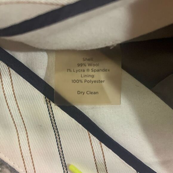 Talbots Womens Size 4 Wool Dress Pant Gray Flat Front Pockets Straight Leg Lined - Picture 3 of 7